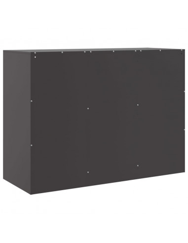 Credenza Nera 99x39x73 cm in Acciaio