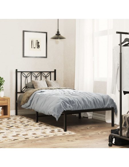 Testiera in Metallo Nero 90 cm