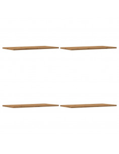 Mensole Parete 4pz Rovere Artigianale 60x30x1,5cm in Truciolato 2