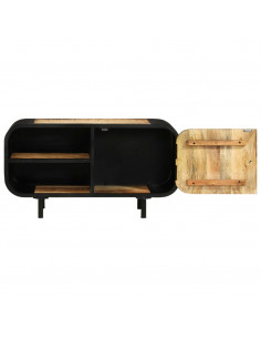 Mobile Porta TV 90x30x48 cm in Legno di Mango Grezzo