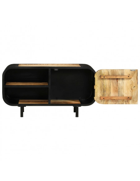Mobile Porta TV 90x30x48 cm in Legno di Mango Grezzo