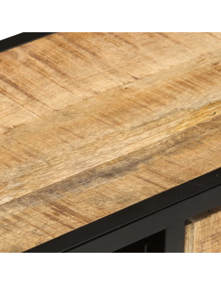 Mobile Porta TV 90x30x48 cm in Legno di Mango Grezzo