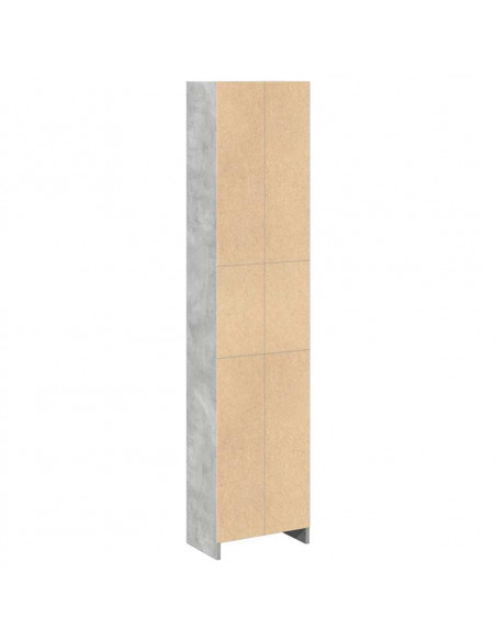 Libreria Grigio Cemento 40x24x176 cm in Legno Multistrato