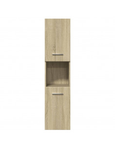 Set Mobili da Bagno 4 pz Rovere Sonoma in Legno Multistrato 2