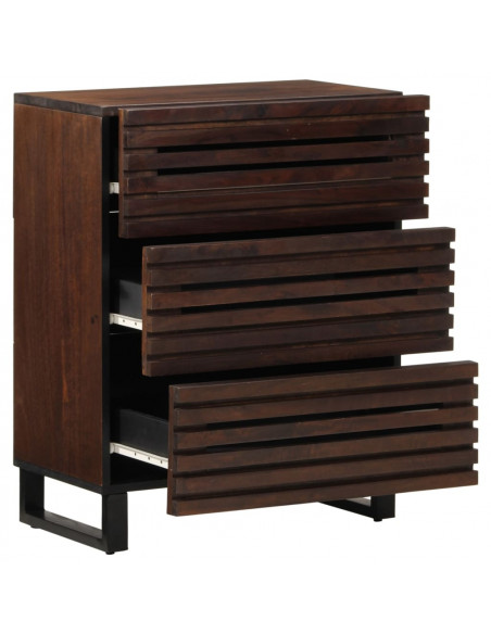 Credenza Marrone 60x34x75 cm in Legno Massello di Mango