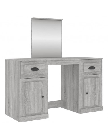 Toeletta con Specchio Grigio Sonoma 130x50x132,5 cm