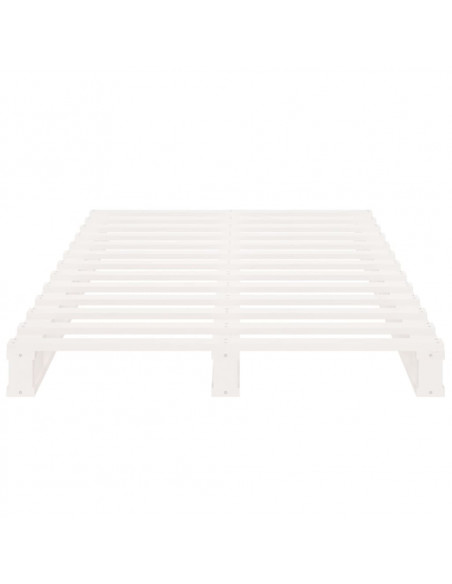 Letto a Pallet Bianco 100x200 cm in Legno Massello di Pino