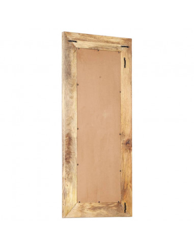 Specchio Intagliato a Mano 110x50x2,6 cm in Massello di Mango