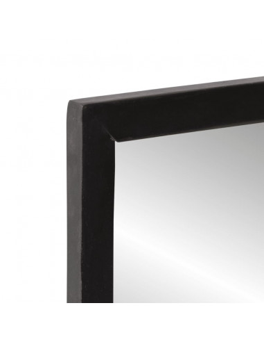 Specchio con Ripiano 80x8x55 cm Vetro e Legno Massello di Mango