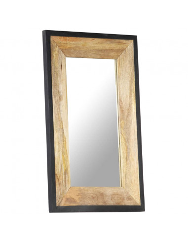 Specchio 80x50 cm in Legno Massello di Mango