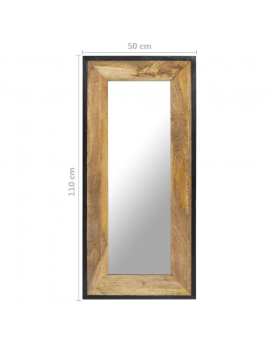 Specchio 110x50 cm in Legno Massello di Mango