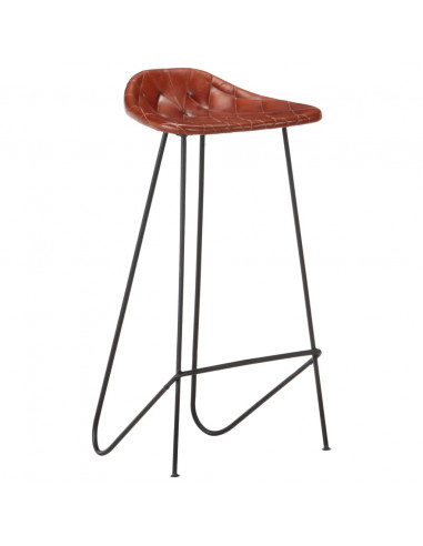 Set da Bar 7 pz in Legno Massello e Vera Pelle