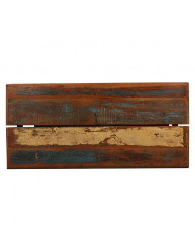 Set da Bar 7 pz in Legno Massello di Recupero e Vera Pelle