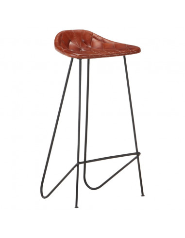 Set da Bar 5 pz in Legno Massello e Vera Pelle