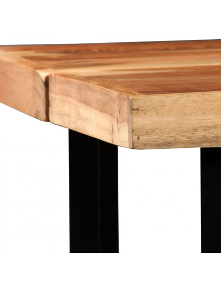 Set da Bar 5 pz in Legno Massello e Vera Pelle