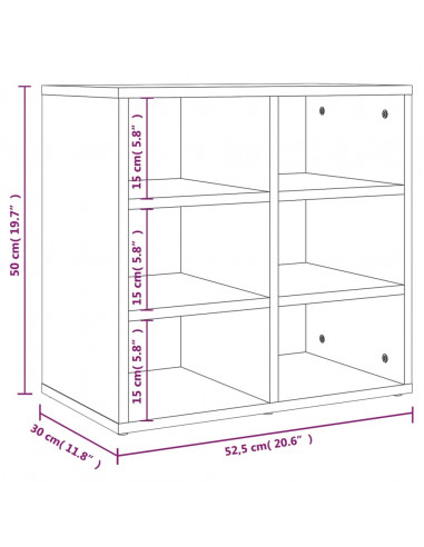 Scarpiere 2 pz Rovere Marrone 52,5x30x50 cm