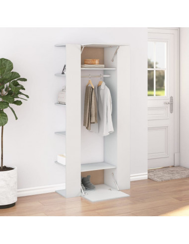 Scaffale da Corridoio Bianco 97,5x37x99 cm in Legno Multistrato