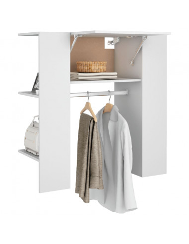 Scaffale da Corridoio Bianco 97,5x37x99 cm in Legno Multistrato