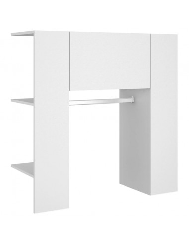 Scaffale da Corridoio Bianco 97,5x37x99 cm in Legno Multistrato