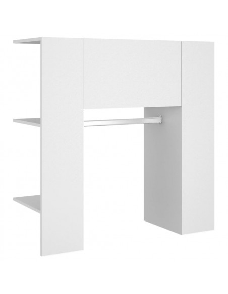 Scaffale da Corridoio Bianco 97,5x37x99 cm in Legno Multistrato