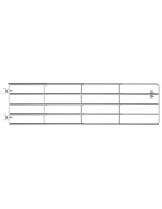 Cancello da Giardino in Acciaio 5 Sbarre (115-300)x90cm Argento 2