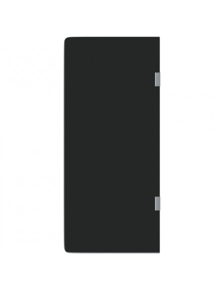 Schermo Orinatoio Parete Privacy Nero 90x40 cm Vetro Temperato