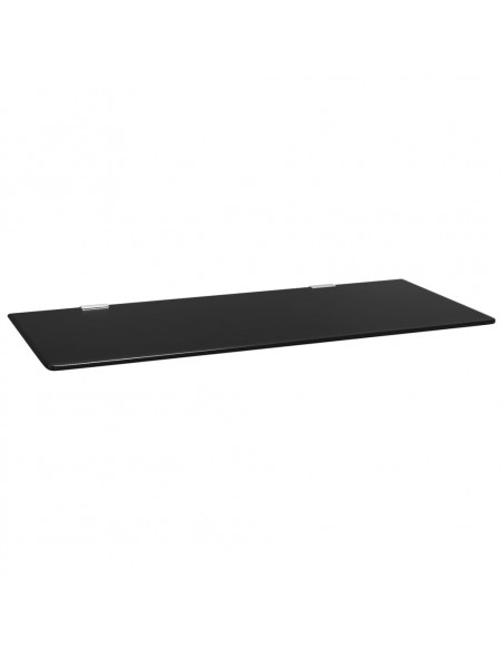 Schermo Orinatoio Parete Privacy Nero 90x40 cm Vetro Temperato