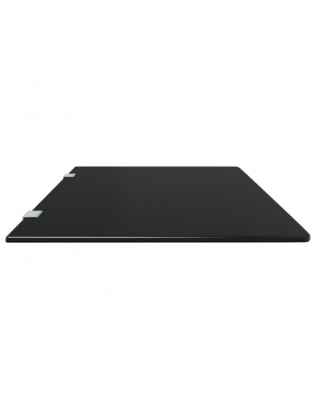 Schermo Orinatoio Parete Privacy Nero 90x40 cm Vetro Temperato