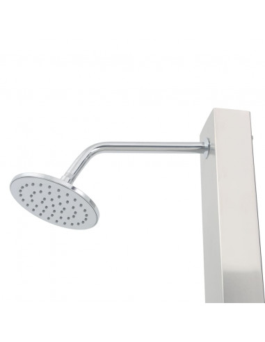 Doccia da Esterno con Piatto in WPC Acciaio Inossidabile