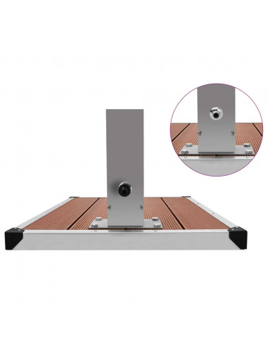 Doccia da Esterno con Piatto in WPC Acciaio Inossidabile