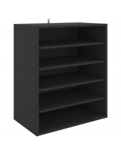 Scarpiera Nera 60x35x70 cm in Truciolato