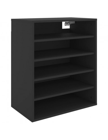 Scarpiera Nera 60x35x70 cm in Truciolato