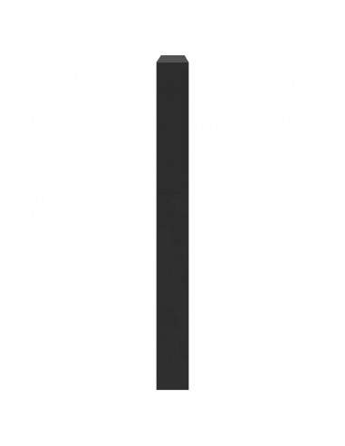 Scarpiera con Specchio a 5 Livelli Nera 63x17x169,5 cm