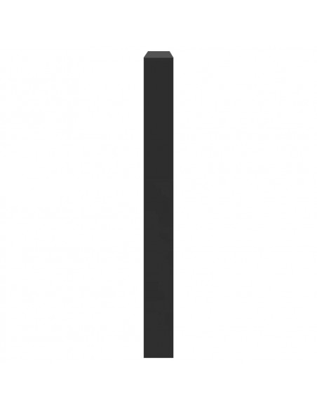 Scarpiera con Specchio a 5 Livelli Nera 63x17x169,5 cm
