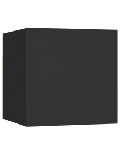 Comodino Nero 30,5x30x30 cm in Truciolato