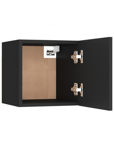 Comodino Nero 30,5x30x30 cm in Truciolato