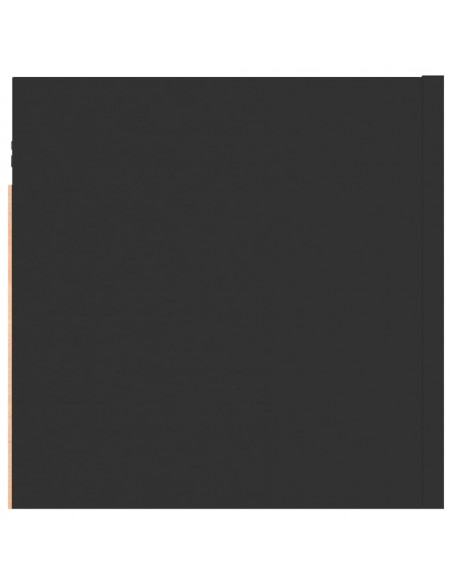 Comodino Nero 30,5x30x30 cm in Truciolato