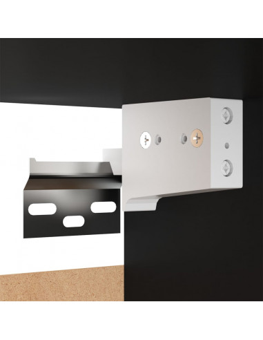 Mobile Porta TV a Parete Nero 30,5x30x30 cm