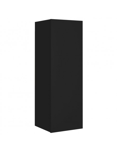 Set Mobili Porta TV 4 pz Nero in Legno Multistrato