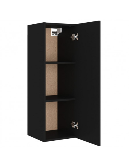 Set Mobili Porta TV 4 pz Nero in Legno Multistrato