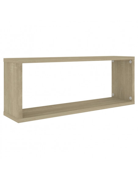 Mensole Parete a Cubo 4pz Rovere Sonoma 60x15x23 cm Multistrato
