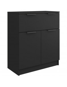 Credenza Nera 60x30x70 cm in Legno Multistrato