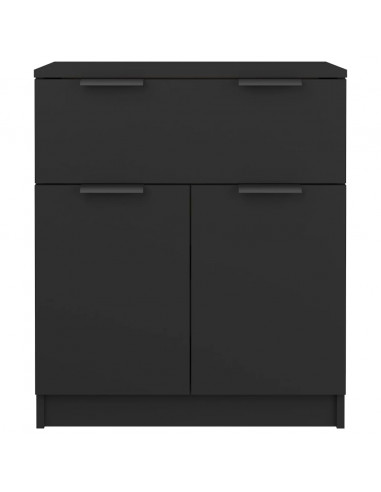 Credenza Nera 60x30x70 cm in Legno Multistrato