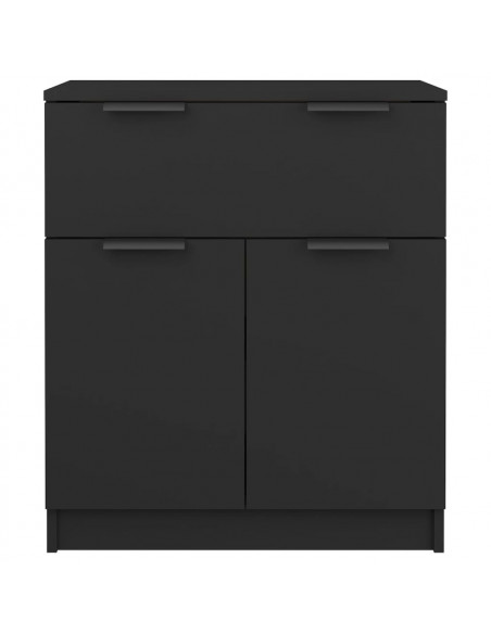Credenza Nera 60x30x70 cm in Legno Multistrato