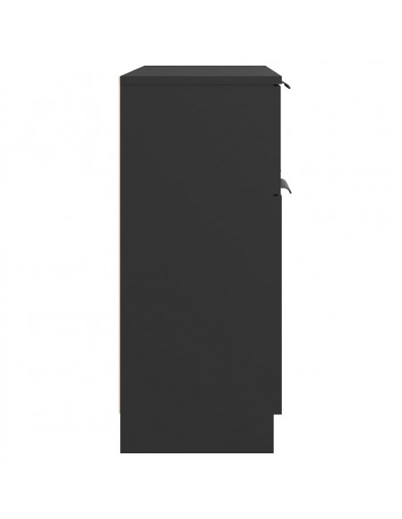 Credenza Nera 60x30x70 cm in Legno Multistrato