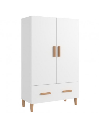 Credenza Bianca 70x31x115 cm in Legno Multistrato