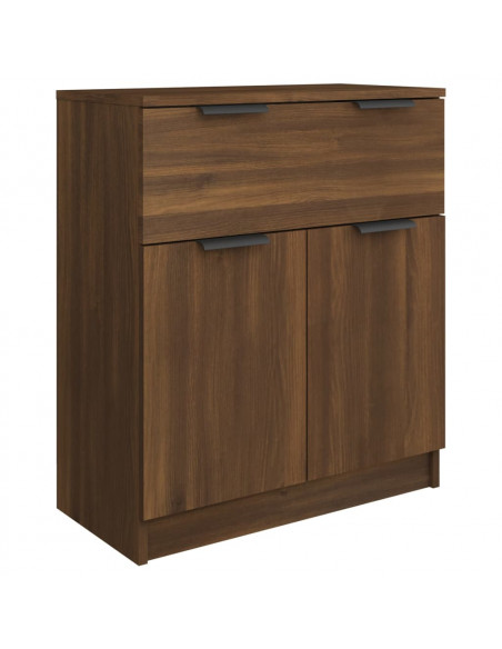 Credenza Rovere Marrone 60x30x70 cm in Legno Multistrato