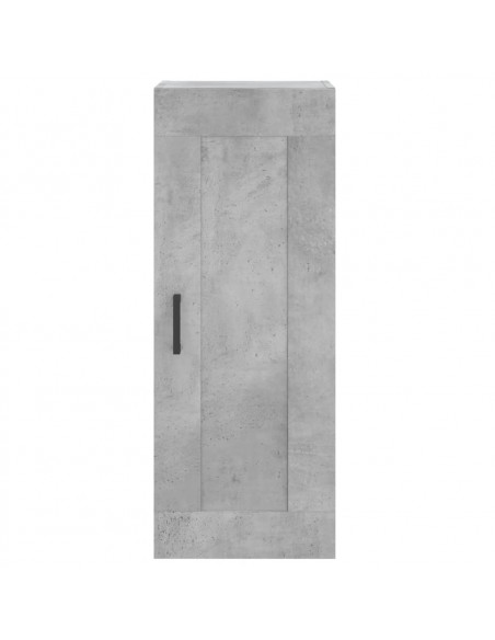 Credenza Grigio Cemento 34,5x34x180 cm in Legno Multistrato