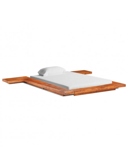 Giroletto Futon Giapponese in Legno Massello Acacia 100x200 cm