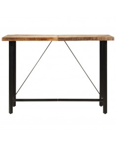 Tavolino da Bar 150x70x107 cm Legno Massello di Mango e Ferro 2